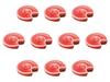 Set of 10 Red Glazed Awaji Knot Chopstick Rests x x Chopstick Rests by Setomonohonpo [3.3 3.2 0.9 cm]