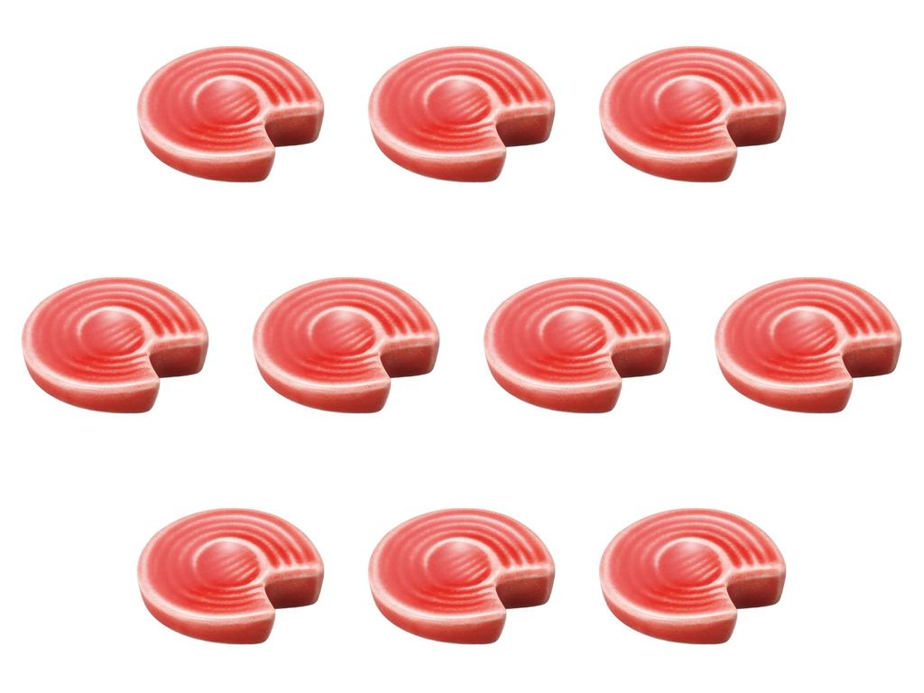 Set of 10 Red Glazed Awaji Knot Chopstick Rests x x Chopstick Rests by Setomonohonpo [3.3 3.2 0.9 cm]