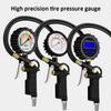 New Black Tire Pressure Gauge Flexible Hose Digital Air Pressure Gauge Tyre Inflator Car