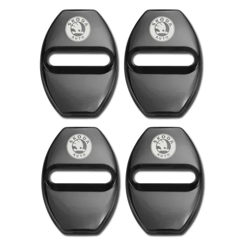 2025 New Car Styling Door Lock Decoration Protection Cover Emblem Case for Skoda Fabia Octavia Kodiaq Superb Karoq Fabia Auto Ac