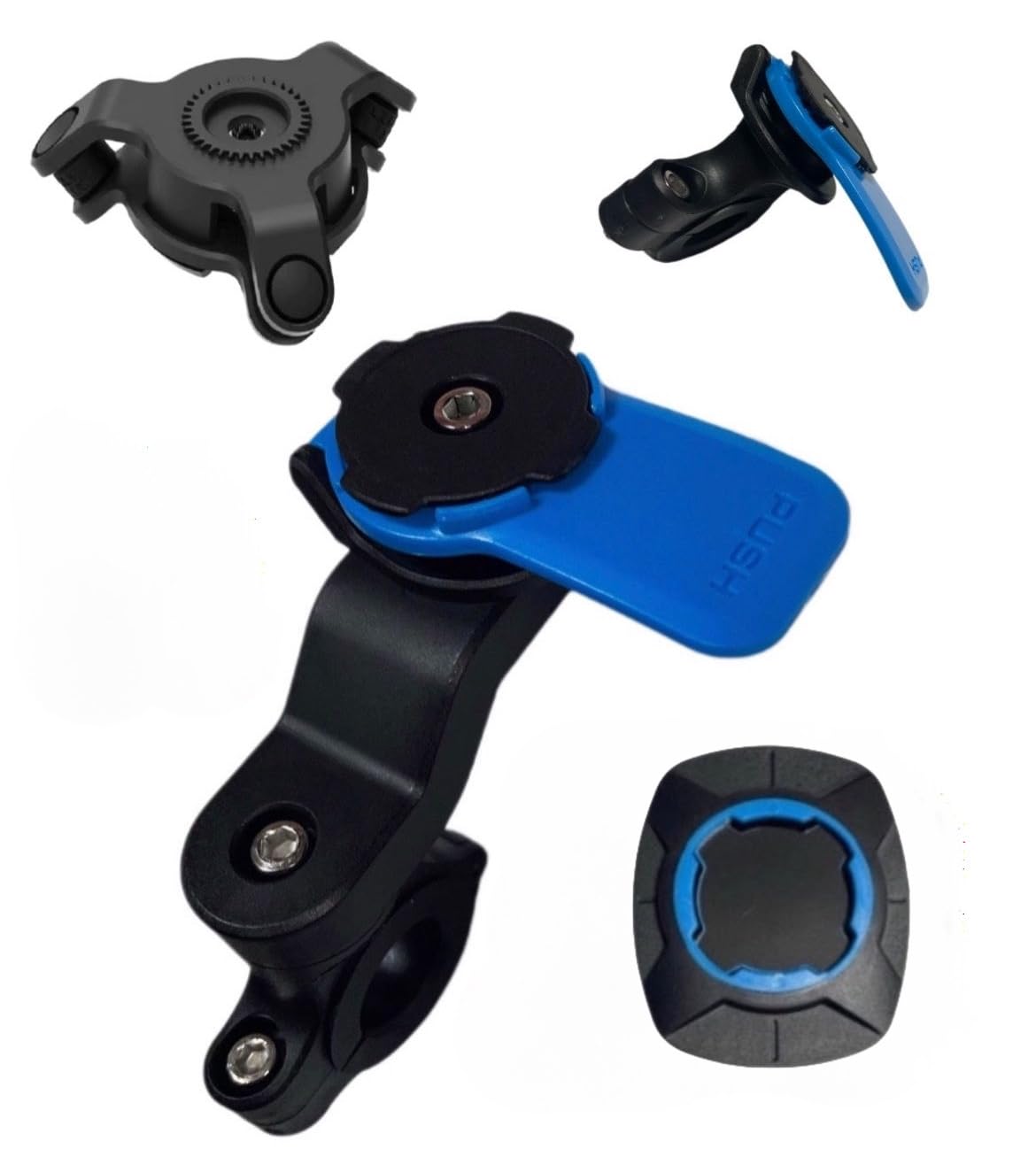 lovekazu Mobile Phone Bicycle Smartphone Motorcycle Holder Damper Set Holder, Holder, (Blue Body, (Standard)) синий