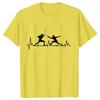 Summer Men T-Shirt Heart Beat Fencing Funny Graphic Tops Short Sleeve Tees Fencing Oversized Tshirt Cool Gift Mens Clothing