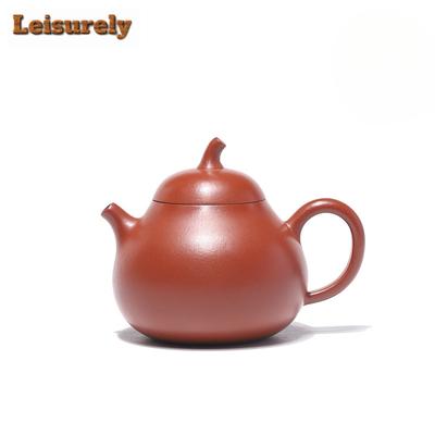 Théière de luxe Yixing en argile violette, 150 ml, faite à la main, théière à aubergine, minerai brut, boue Zhu, bouilloire avec infuseur, coffret cadeau Zisha