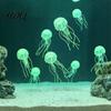 Aquarium Decoration No Fading Faux Jellyfish Soft Silicone Fluorescent Realistic Floating Accessory