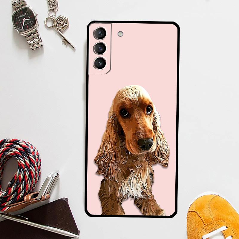 English Cocker Spaniel Dog Case For Samsung Galaxy S25 Ultra S21 S22 S23 S24 Ultra S9 S10 S20 Plus S25 FE Cover Coque