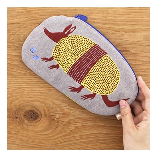Kusunabashi Mon-ori morita MiW Pouch Armadillo Gray A-65937-90-GY 22×13cm