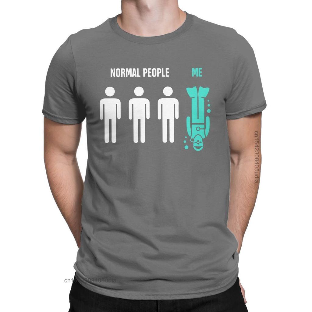 People Me Scuba Diving Dive T-Shirt Men Leisure Pure Cotton Tees Harajuku Oversized T Shirt Birthday Camisa Streetwear