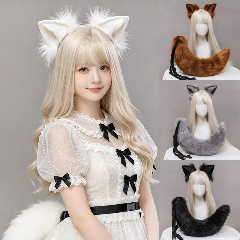 Handmade Plush Fox Tail Cosplay Accessory Anime Conventions Unisex Animal Costume Prop