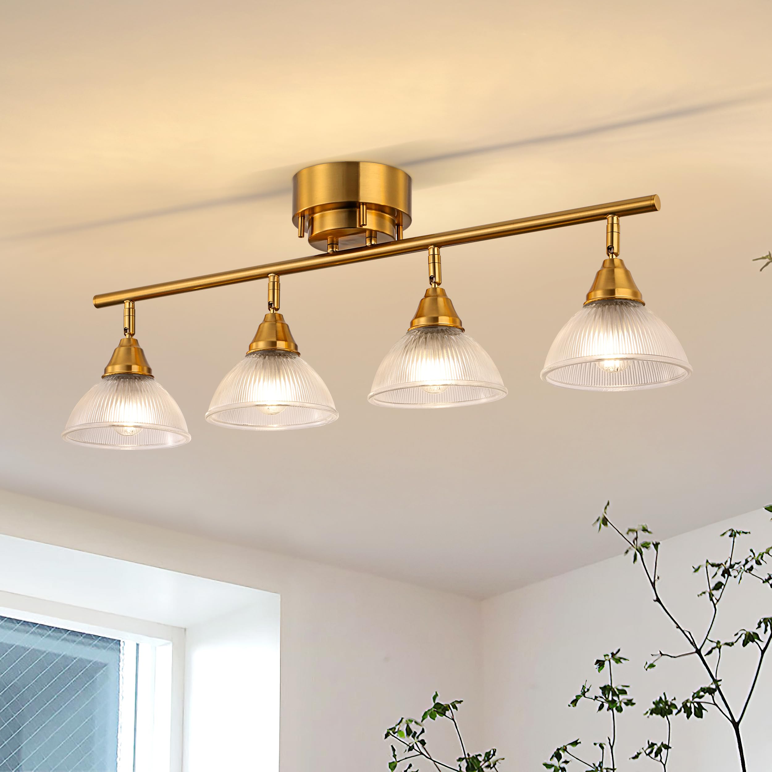 

Chende Ceiling Light, Nordic Style, Stylish, 4-Light, Glass, Simple Interior Ceiling Lighting for Bedroom, Living Room, Dining Room, Kitchen, Cafe,