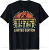 50th Birthday Gifts Men Women 50 Years Old Vintage 1975 Party T-Shirt Women Men Clothing Streetwear Graphic T Shirts Tops