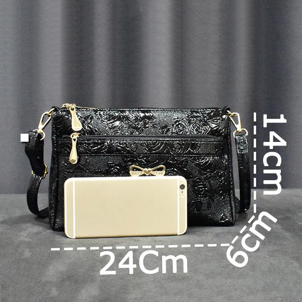 WTEMPO Office Ladies Retro Casual Versatile Faux Leather Single Shoulder Bags Women Large Capacity Travel Shopping Message Zipper Bags