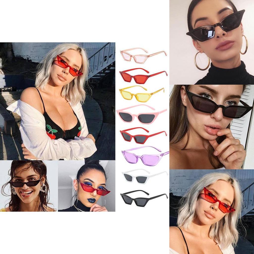 Elegant Women Cat Eye Design Sunglasses With Retro Small Eyeglass And Uv Protection