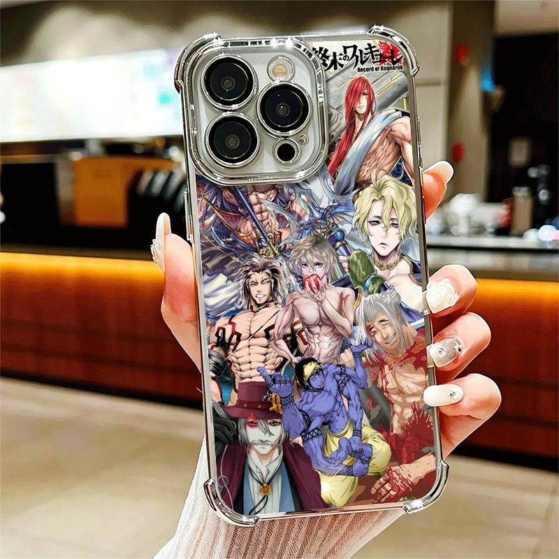 

Record of Ragnarok Anime Soft Phone Case For iPhone 15 16 17 Air 14 Pro Max 16E Plus 13 12 Mini Plating Anti-Fall Fundas iPhone 17 Air