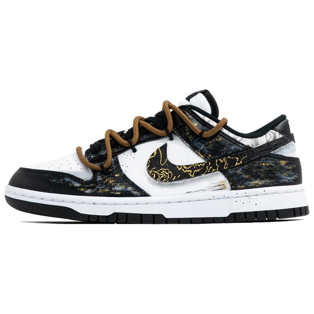 Nike Dunk Wan Hua Nong, Black Friday Scale, Shopping Bag Abrasion Resistant Low Top Skateboard Shoes Men's Black White DD1391-100(Team113-S-BOX)
