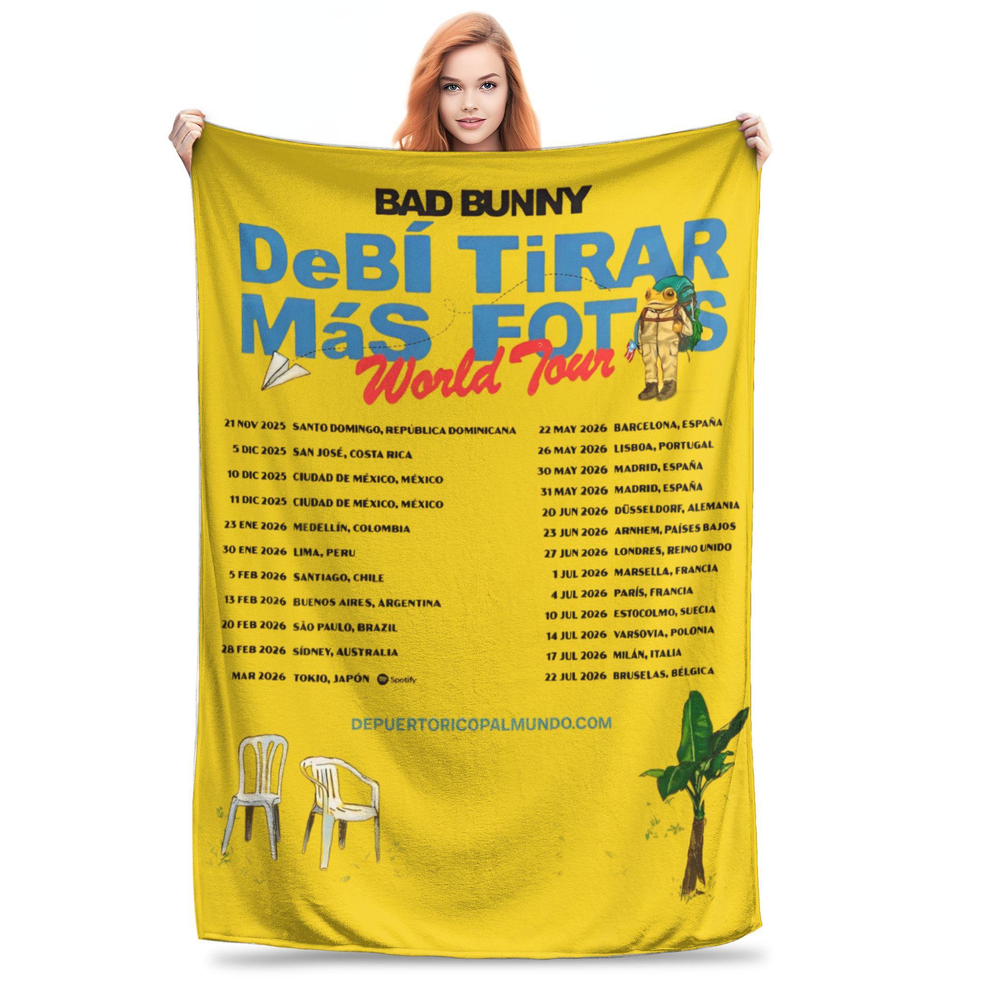 

Bads Bunnys Album Debi Tirar Mas Fotos DTMF 2025 Blanket Multi-size Soft Fuzzy Plush Throw Blankets for Sofa Couch and Bed 75x90cm
