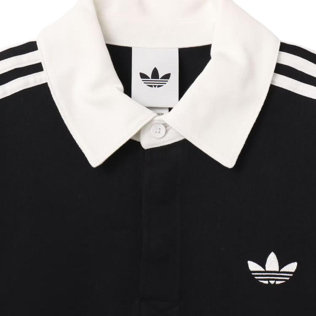 adidas Originals 3-Streifen Rugby Bequemes Weiches Atmungsaktives Lockeres Langarm-Polohemd Unisex Oberteile KE3576