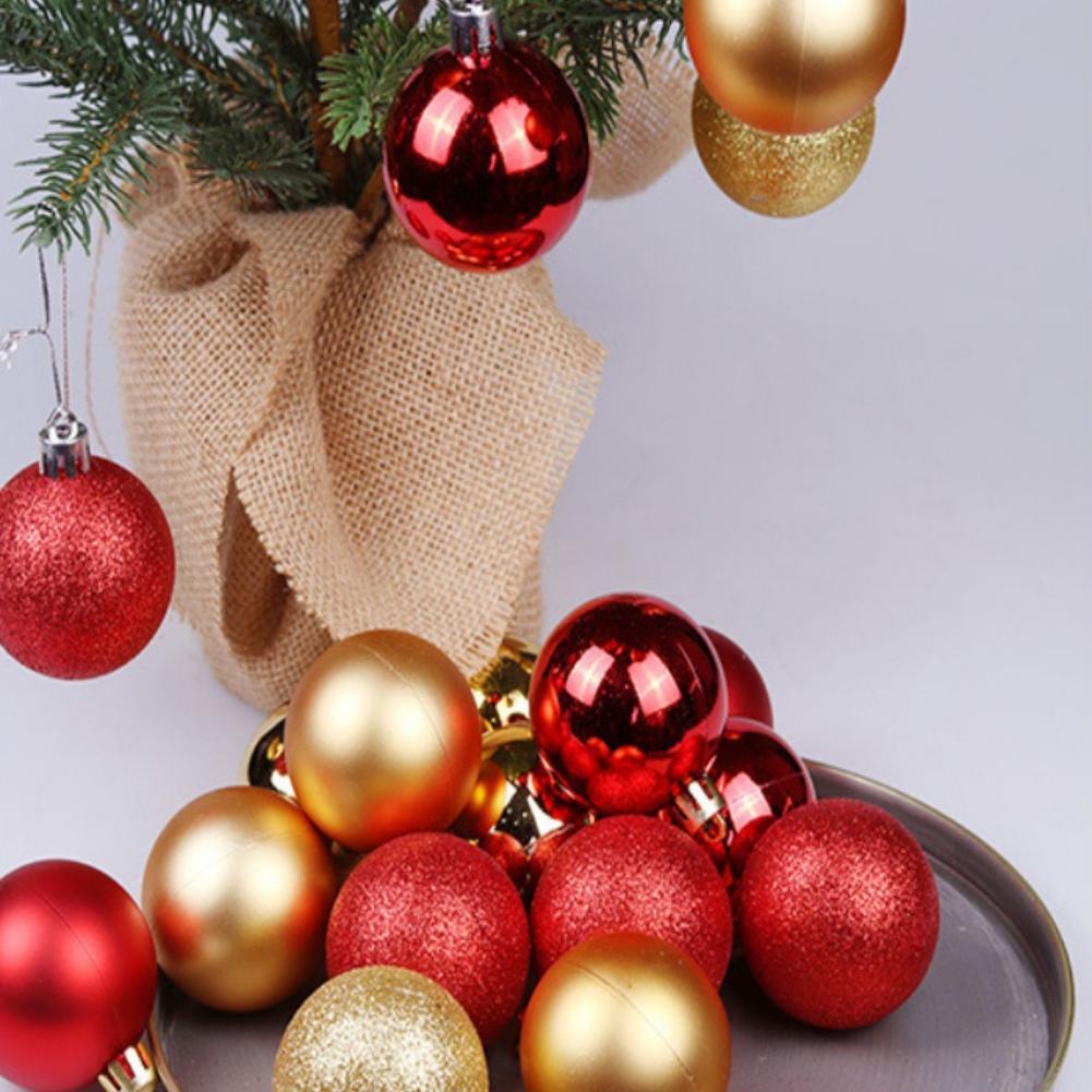 24Pcs/set 3cm Christmas Tree Ball Baubles Colorful Xmas Party Christmas Decorations Perfect Wedding Hanging Ball Wreath Ornament