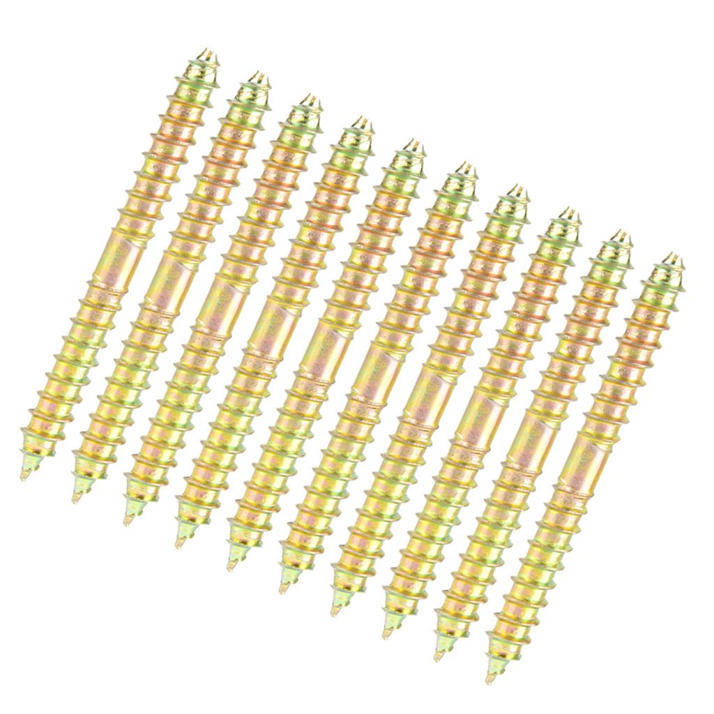 10 piezas 6*60mm Tornillo pasador Conector para muebles de carpintería Tornillo de doble extremo