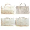 Baby Diaper Bag Embroidered Nappy Organizer Cute Cartoon Messenger Bag with Zipper Mom Bag Storage Bag Luggage Tote Bag