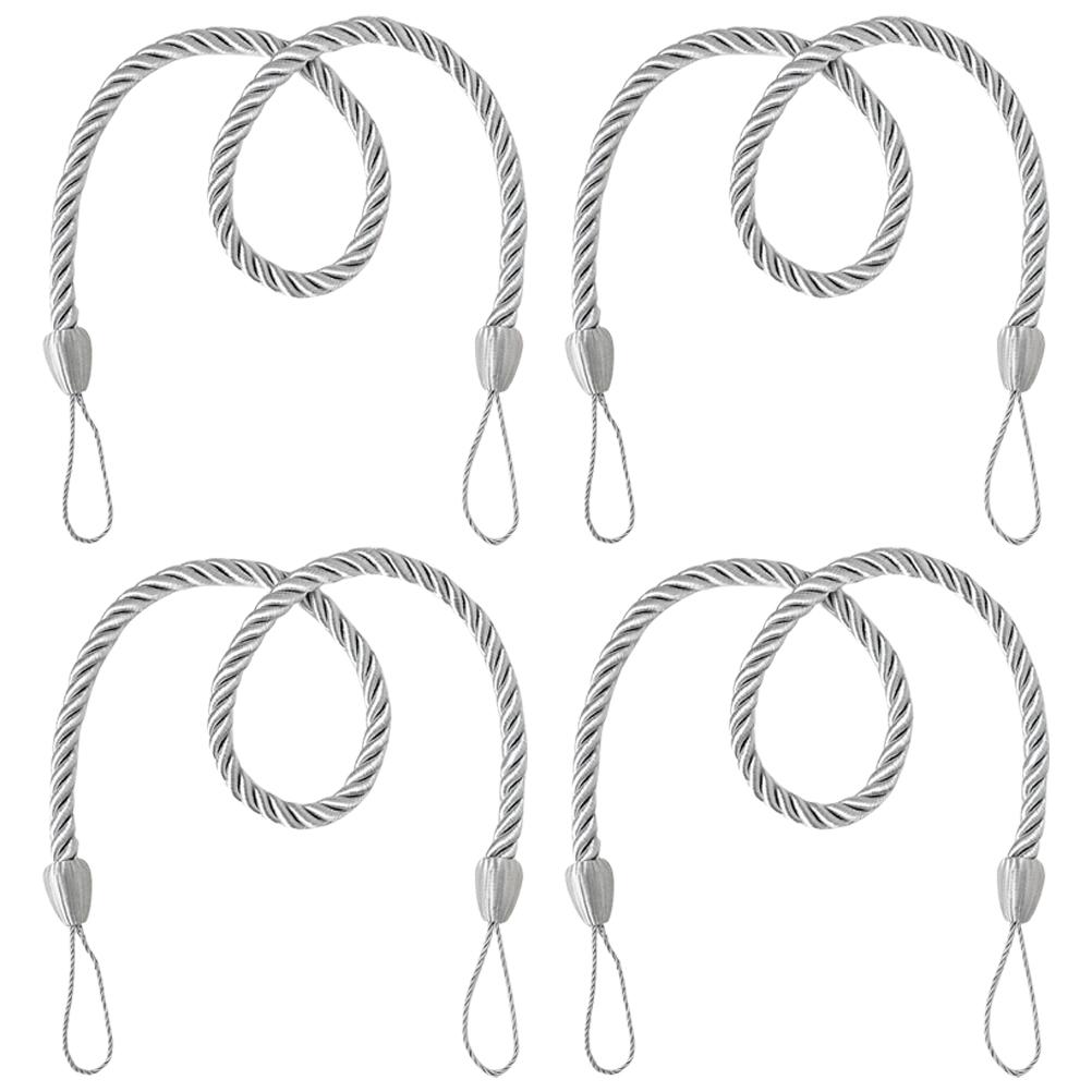 4Pcs Rustic Curtain Fasteners Strong Wearability for Living Room Dining Room Bathrooms Decorative Belts Rope Curtain Tiebacks