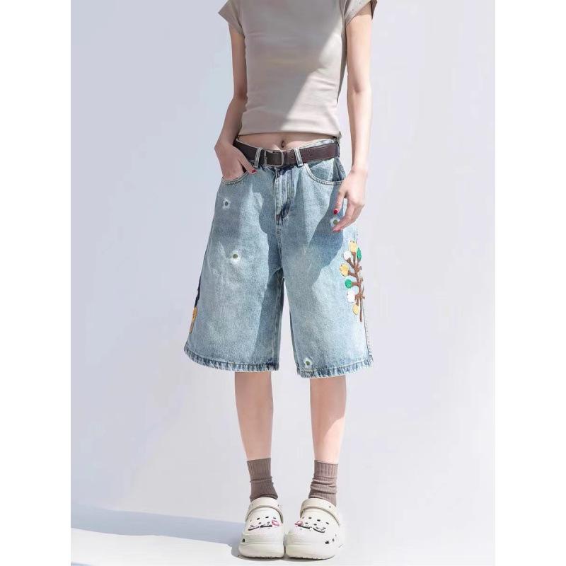 JYL Unisex Wide-Leg Jeans American Vintage Ripped Premium Floor-Length Denim Pants XL бездна