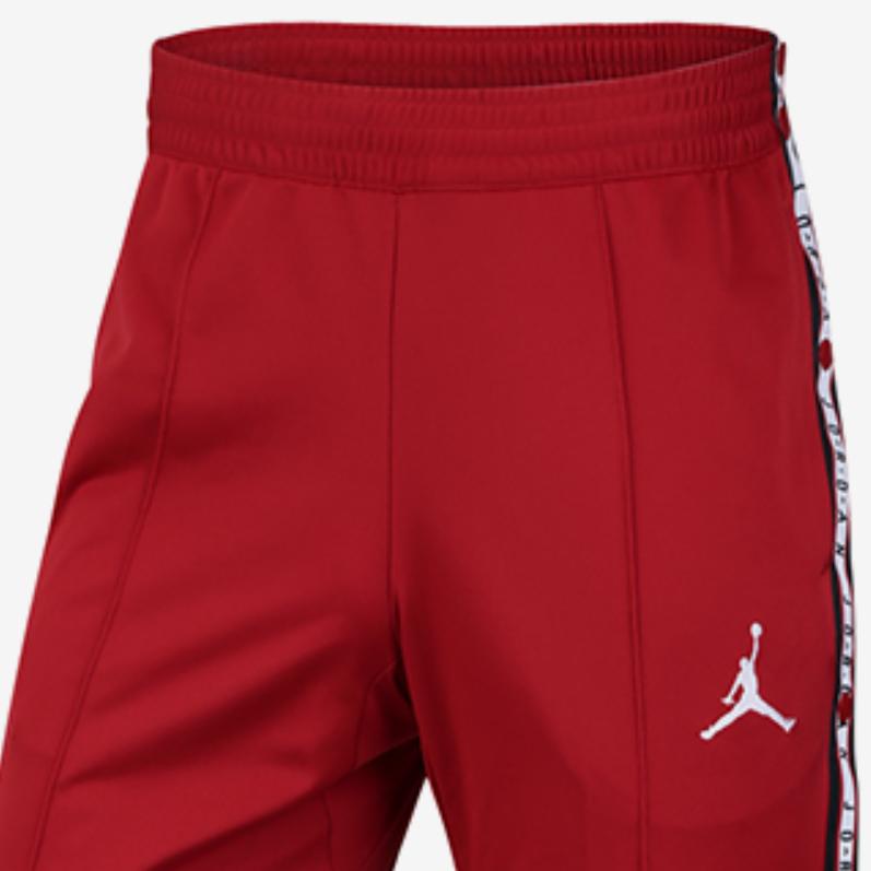 Jordan Side Snap Logo Print Sweatpants Men Bottoms Red CK1455-687