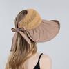 Summer Hollow Out Sun Hats For Women Fashion Empty Ponytail Hat Outdoor UV Protection Bucket Hat Female Wide Brim Beach Caps