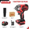ONEVAN 1200N.M Brushless Electric Impact Wrench 1/2'' Cordless Screwdriver Lithium-Ion Battery Power Tool for Makita 18V Battery