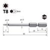 VESSEL Torx T8 X V ZP Bits, 65mm, 10-Piece Set,