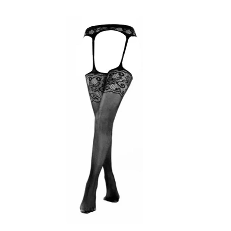 Nero Sexy Rete Giarrettiera Calze Reggicalze Collant Calze a Coscia Estate Sexy Hot Leggings