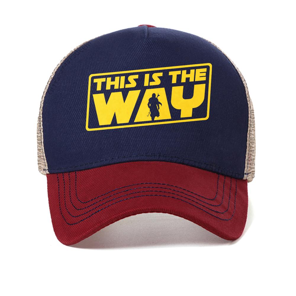 This Is The Way Printing Men Breathable Baseball Cap Fashion Outdoor Causal Breathable Sun Hats Adjustable Mesh Trucker Hat