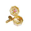 Collier pendentif émail rose avec fille dansante incrustée de diamants boîte à musique