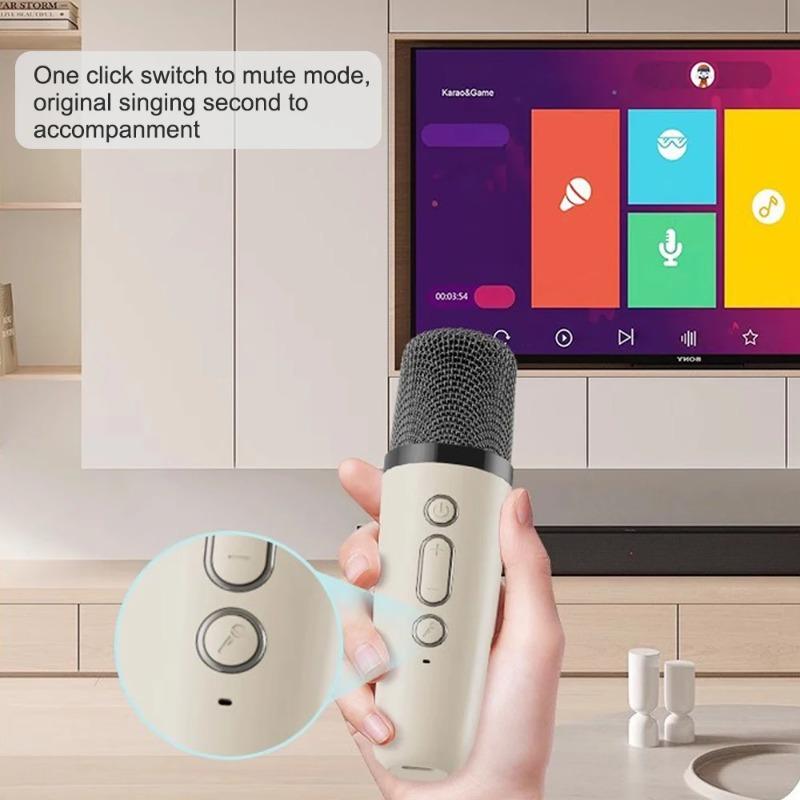 2026 New Professional Singing Bluetooth Atmosphere Column Speaker High-end Ktv Karaoke Microphone Bluetooth Audio Wireless Mic