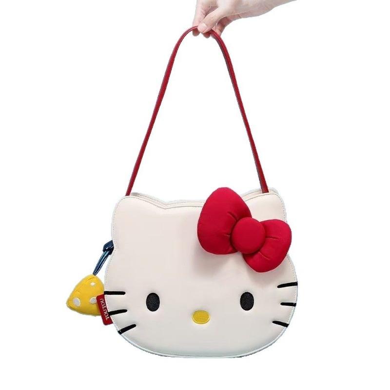 Nuova borsa a tracolla da ragazza cartone animato gatto kt moda grande capacità borsa da donna borsa per trucco studente borsa da pendolare