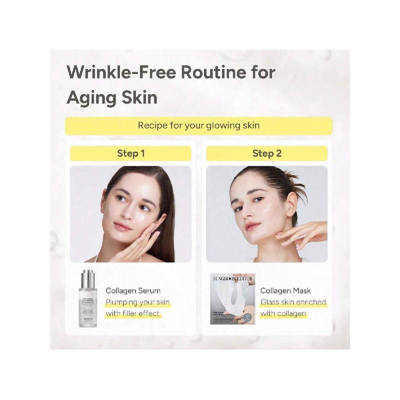SUNGBOON EDITOR Deep Collagen Anti-Wrinkle Cream In Serum | Collagen & Niacinamide Face Serum For Women | Hydrating For Sensitive Skin 30ml
