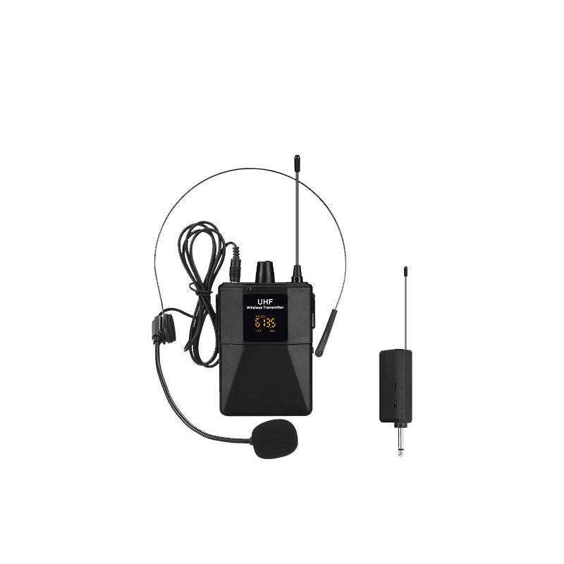 UHF Wireless Lavalier & Headset Microphone with Small Bee Amplifier - One-to-Two, Four UHF Band Condenser Mic.