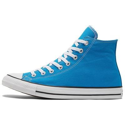 Chuck Taylor All Star Casual Comode Scarpe di Tela Alte Sneakers Unisex Azzurro Bianco 161418C