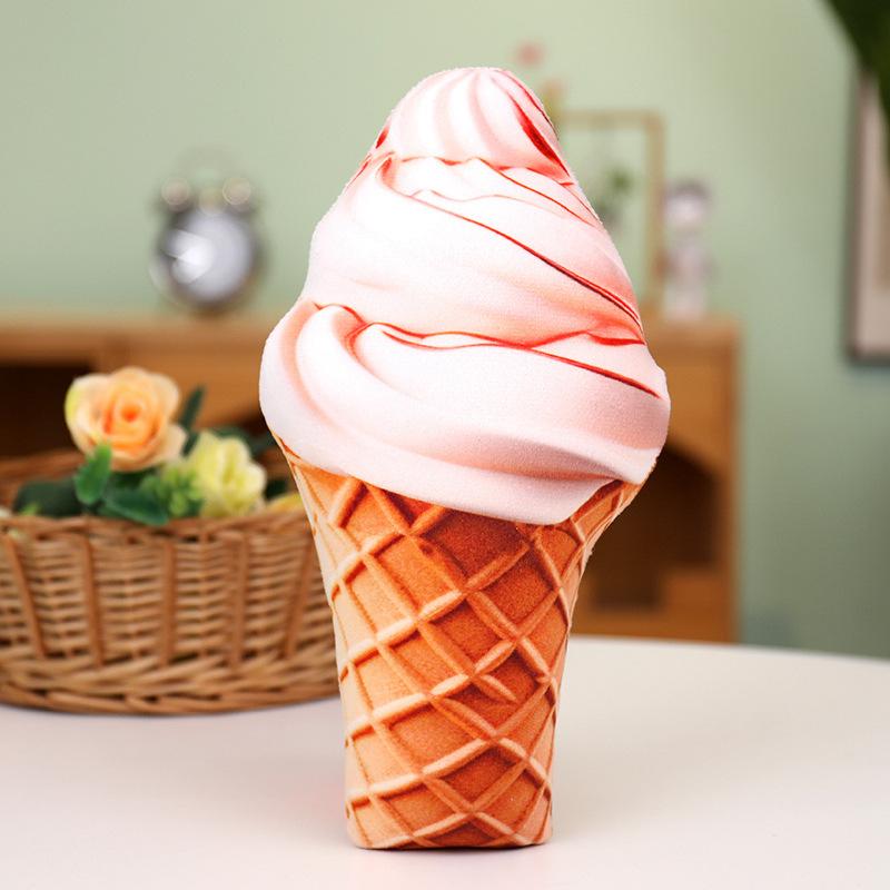 Simulated Cute Fruit Ice Cream Pillow Plush Toys for Girls Sofa Cushions At Home Ornaments Children's Gifts