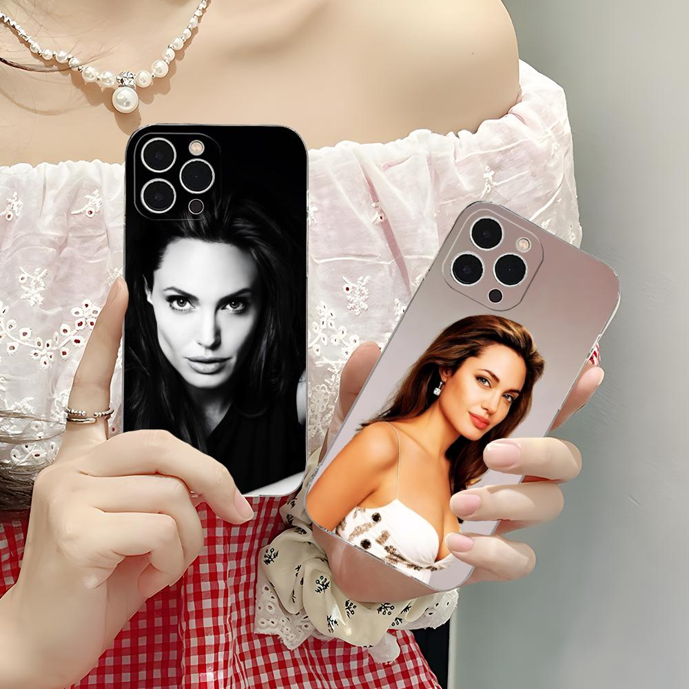 Angel Jolie Mobile Cell Phone Case for iPhone 17 16 15 14 13 12 11 X XR XS Air Pro Max Plus Mini Clear Colorful Cover Luxury
