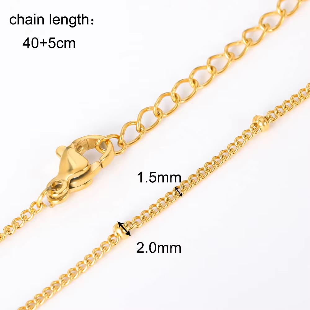 10pcs/Lot 45cm Stainless Steel 304 Link Necklace For Women Jewelry Making Accessories Diy Handmade Supplies Golden Silvery Chain