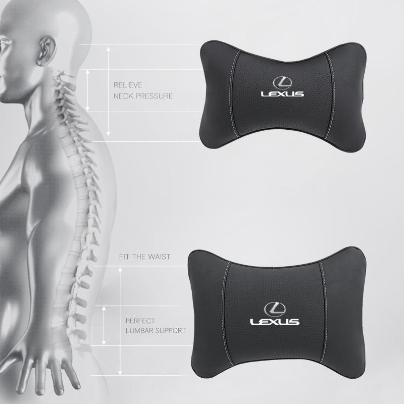 Car Headrest/Lumbar Support Car Neck Pillow Waist Cushion For Lexus LS LC RZ IS350 ES300 GS350 CT200h GX460 LX570 RX500h NX300