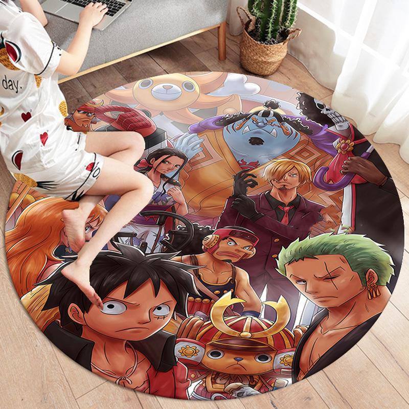 One Piece Round Area Rug Carpet Rug For Living Room Bedroom Sofa Playroom Decor Nonslip Floor Mat