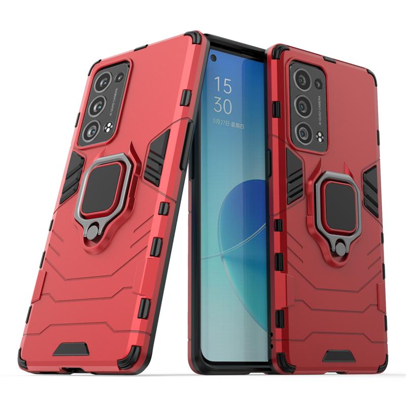 Custodia per OPPO Reno 6 Pro Plus Custodia Protettiva per OPPO Reno6 Pro Plus Cover Guscio Corazzato Copertura con Anello per Dita per Reno 6 Pro Plus