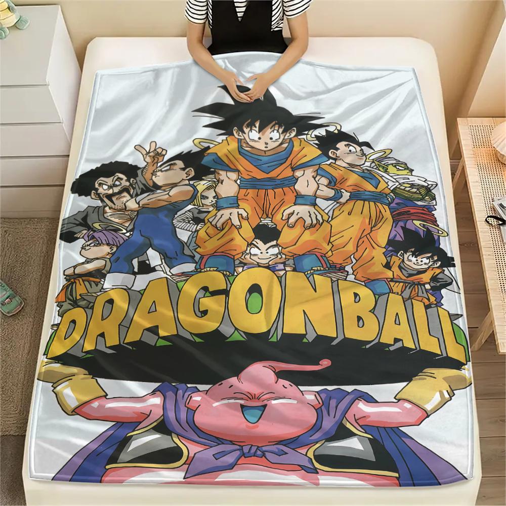 Dragon Ball character Print Flannel Blanket High quality Comfortable for All Seasons Home Decor Warmth and Comfort Perfect for Christmas Gifts