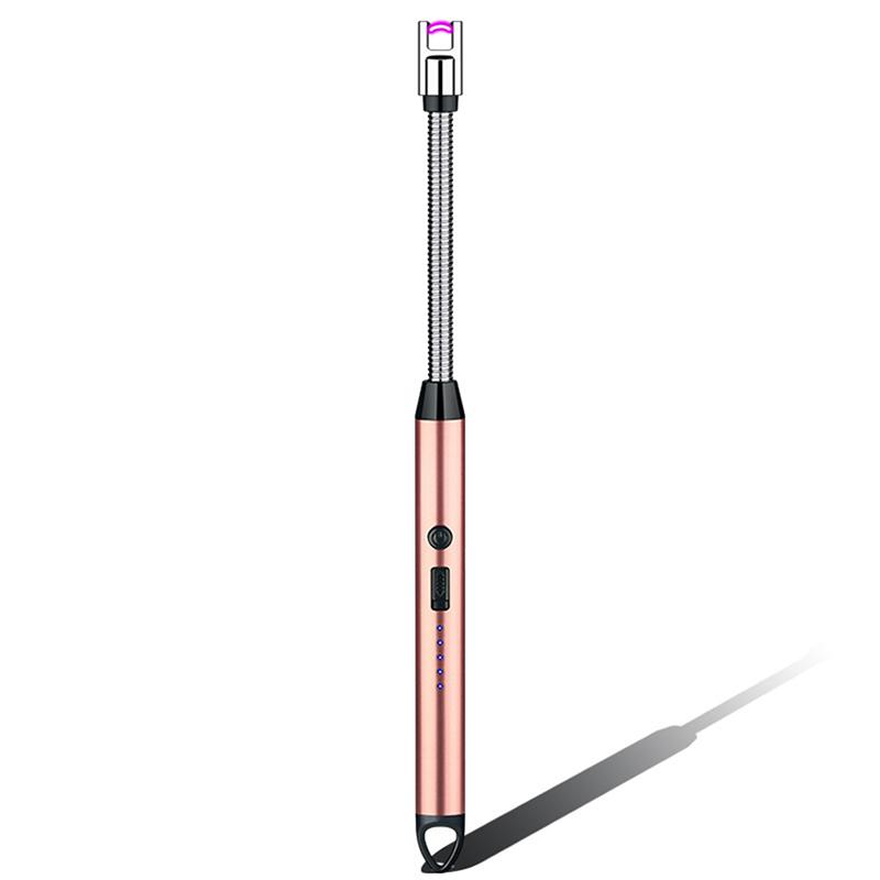 Brichetă electrică pentru grătar cu arc electric de 360°, USB rezistentă la vânt, fără flacără, aprindere cu plasmă, brichete lungi de bucătărie, brichetă cu gaz pentru aragaz cu lumânări