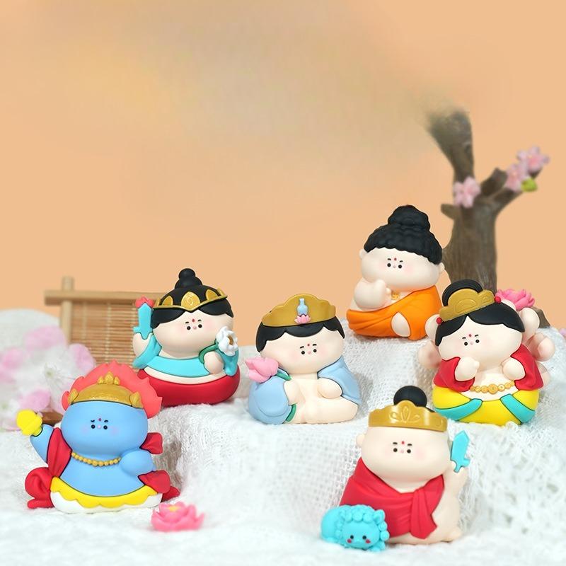 Relating To The Little Bodhisattva Figurine, This Cute Little Figurine Is A Cartoon Gift Made of Resin, and It Is A Shockproof Toy.