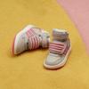Adidas Neo Hoops Mid 3.0 Non-Slip Wear-Resistant Breathable High-Top Walking Shoes Baby Shoes Gray Pink IF7756
