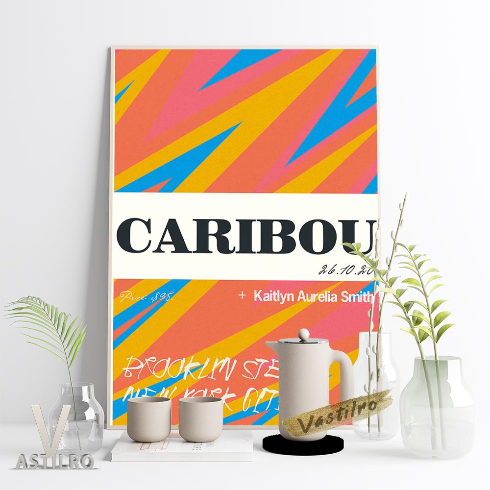 

Промо-плакат Caribou Gig Tour Кейтлин Аурелия Смит Художественная печать Настенная роспись Цветной абстрактный нерегулярный узор