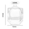 Transparent Glass Perfume Spray Bottle with Cap and Nozzle