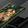 Lion King Animal Phone Case For Samsung Galaxy S26 Ultra S25 Plus S24 FE S23 S22 5G S21 S20 Cover Black Soft